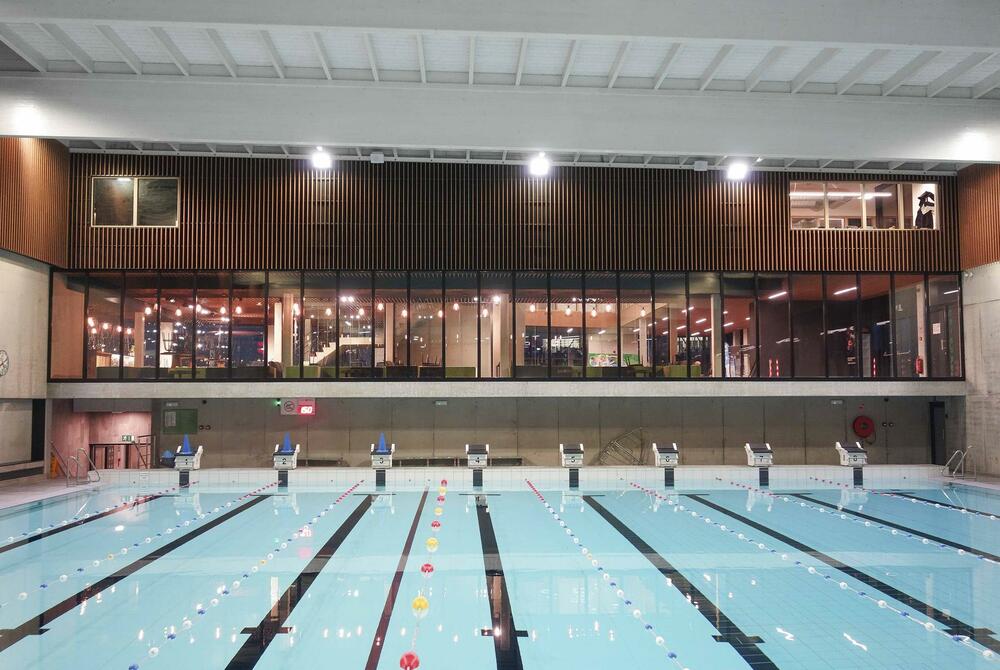 Compartmentation limits fire damage to swimming pool
